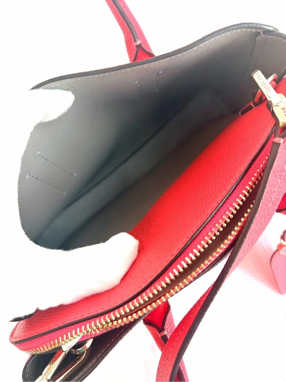 kate spade Margaux Coral Pink Pebbled Leather Satchel with Removable Strap